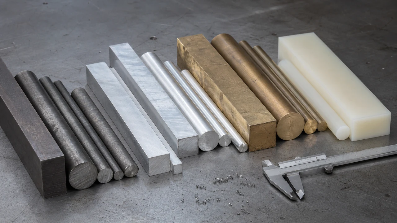 Barras de acero, aluminio, bronce y nylamid para maquinado CNC